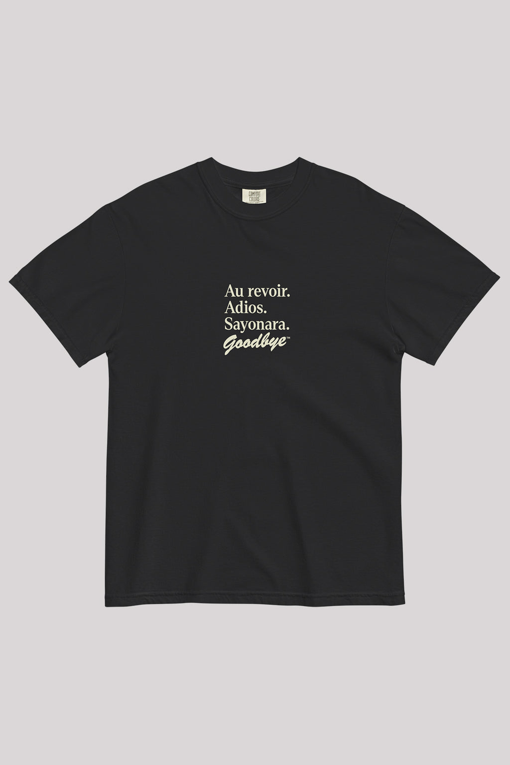 Au Revoir Tee Black