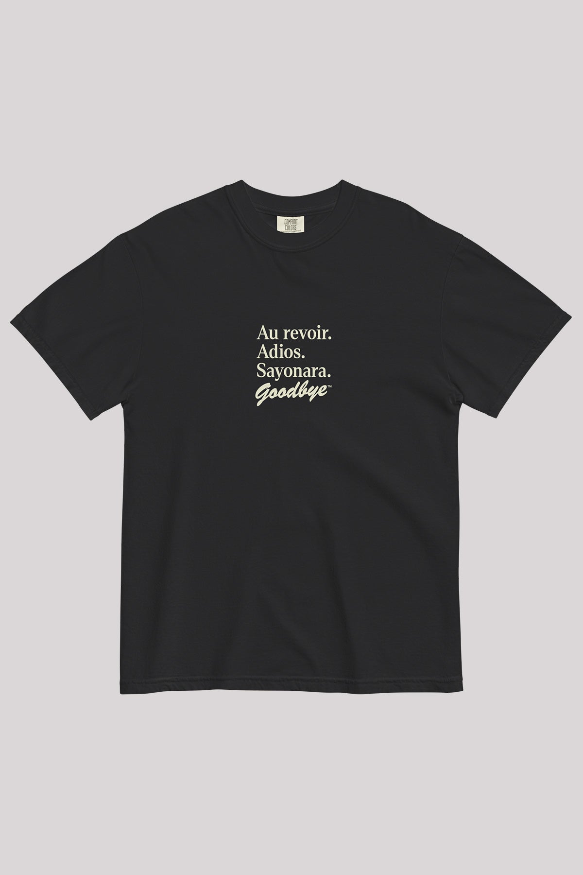 Au Revoir Tee Black