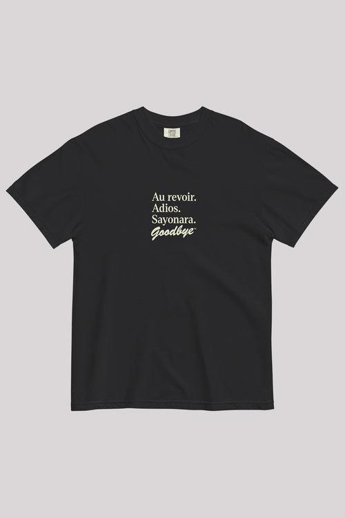 Au Revoir Tee Black