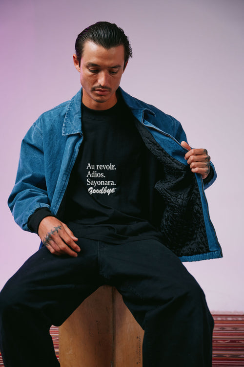 Au Revoir Tee Black