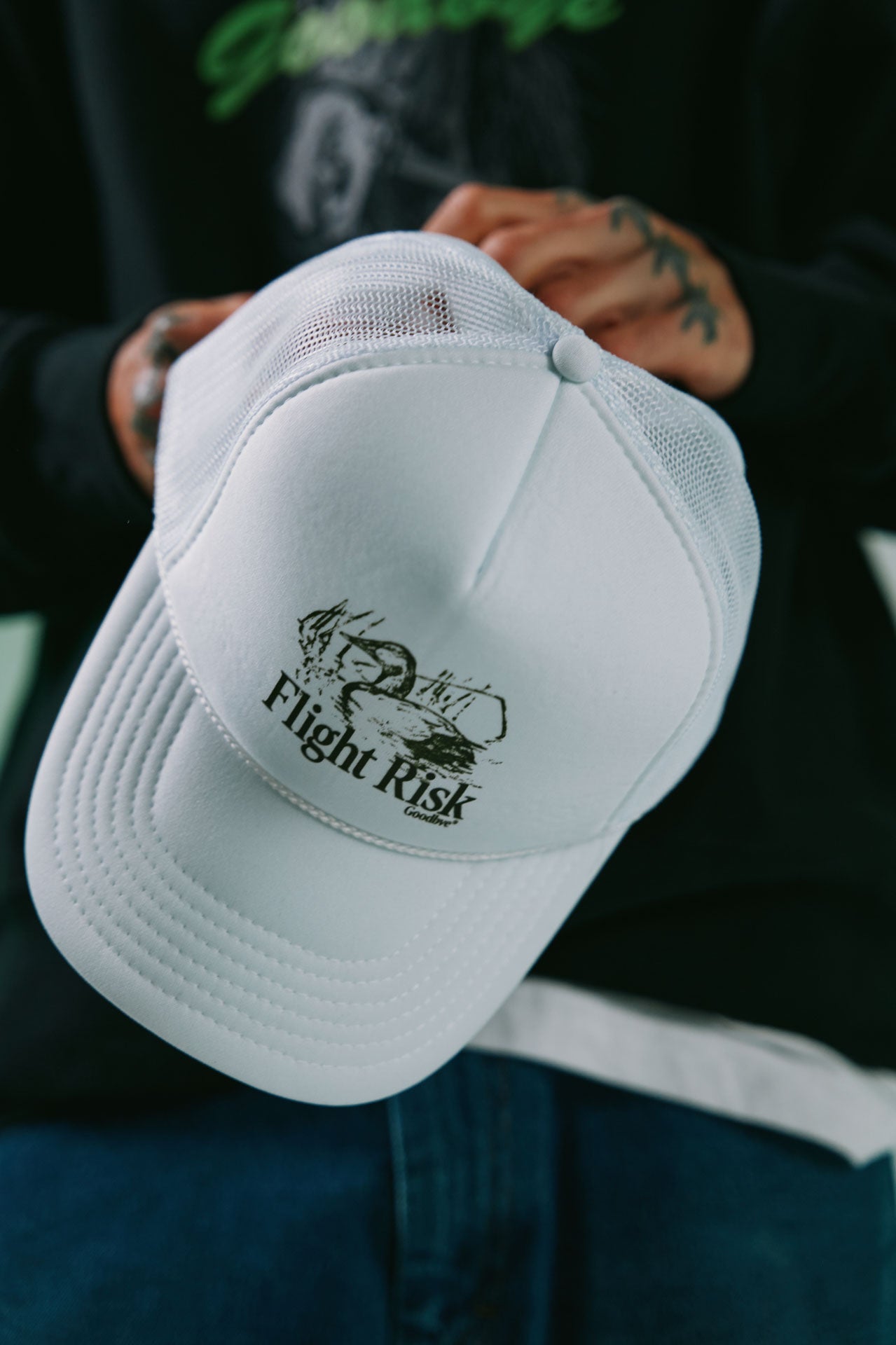 Flight Risk Trucker White