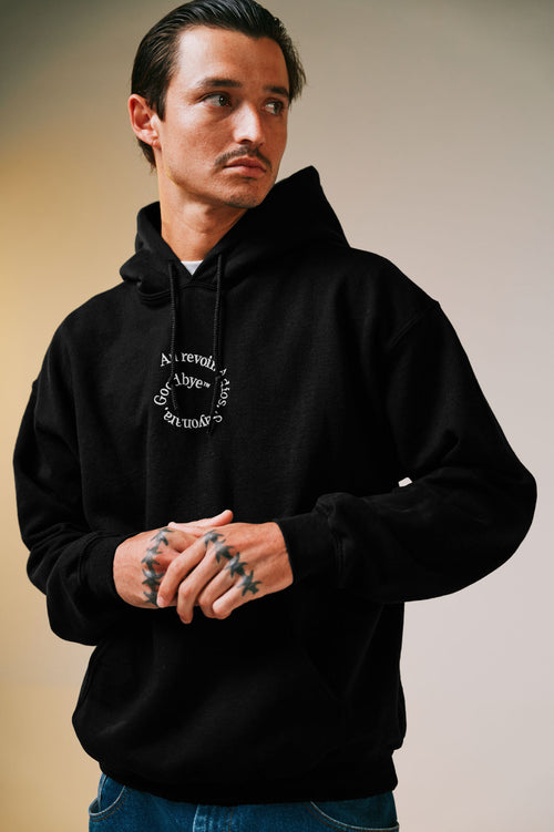 Au Revoir Embroidered Hoodie